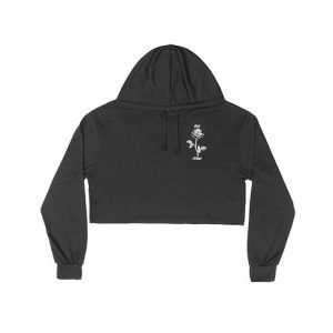 buy Rose Crop Hoodie Black online