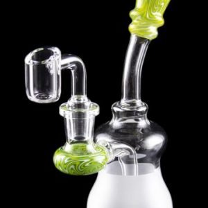 BUy -Half-Frost- Wig Wag Worked Glass Rig with Banger online